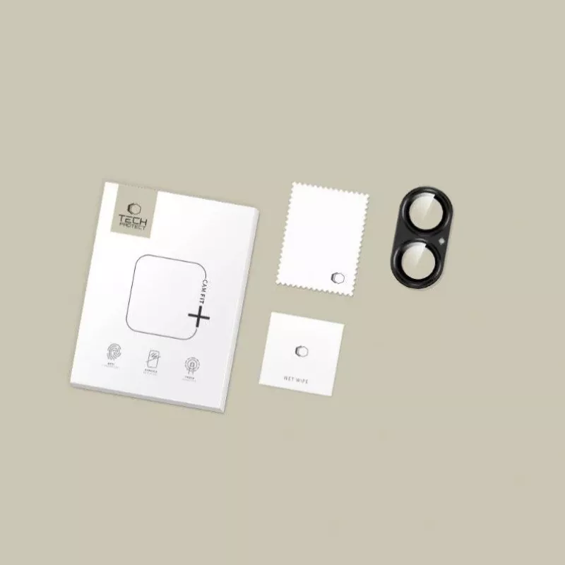Tech-Protect CamFull Fit+ kameran linssinsuoja Apple iPhone 17 -puhelimelle, musta