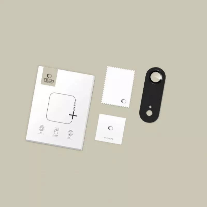 Tech-Protect CamFull Fit kameran linssinsuoja Apple iPhone Air -puhelimelle, musta
