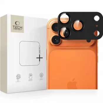 Tech-Protect CamFull Fit kameran linssinsuoja Apple iPhone 17 Pro Max -puhelimelle, musta