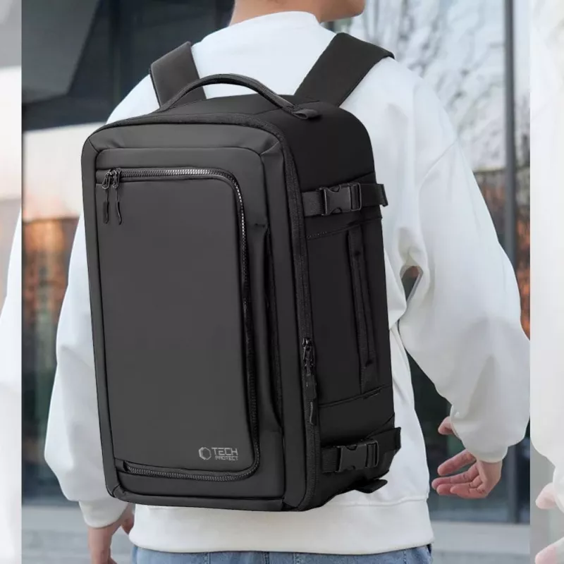 Tech-Protect Defender S50 reppu Ryanair & Wizzair, 20L kannettava - musta