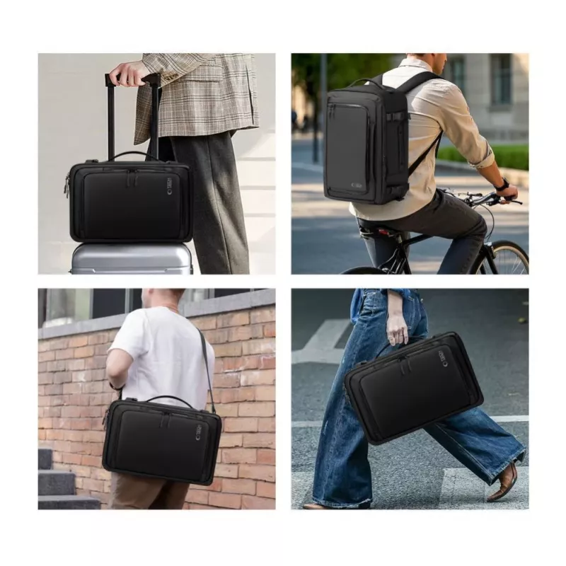 Tech-Protect Defender S50 reppu Ryanair & Wizzair, 20L kannettava - musta