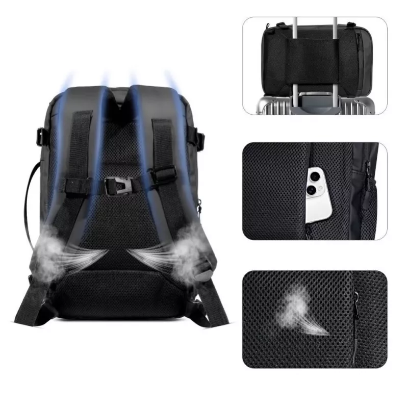 Tech-Protect Defender S50 reppu Ryanair & Wizzair, 20L kannettava - musta