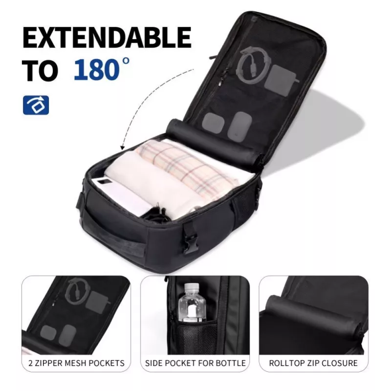 Tech-Protect Defender S50 reppu Ryanair & Wizzair, 20L kannettava - musta