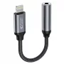 Tech-Protect Lightning (pistoke) - 3,5 mm kuuloke (liitäntä) sovitin - valkoinen
