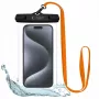 Tech-Protect Magmat Hybrid -kotelo Apple iPhone 15 Pro Max, musta/oranssi, MagSafe-yhteensopiva