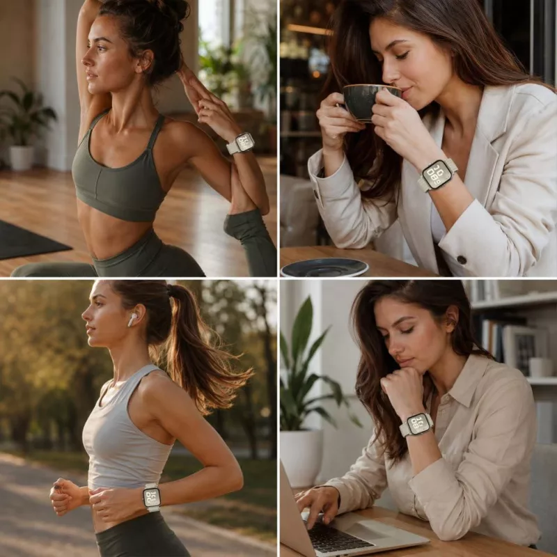 Tech-Protect nailonranneke Huawei Watch Fit 3 / 4 / 4 Pro / 5 / 5 Pro - valkoinen