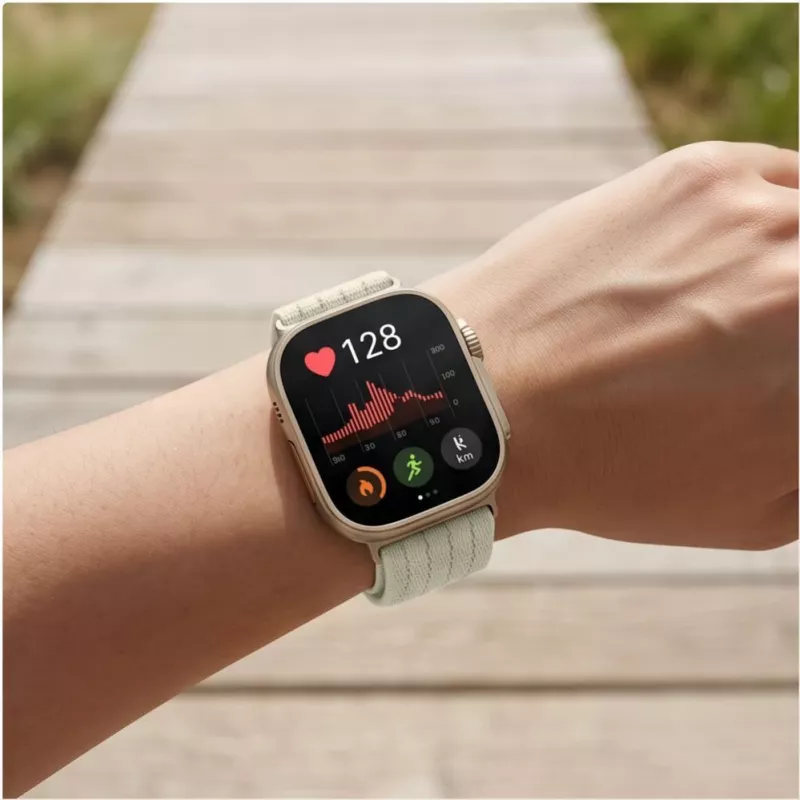Tech-Protect nailonranneke Huawei Watch Fit 3 / 4 / 4 Pro / 5 / 5 Pro - valkoinen