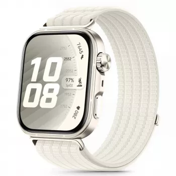 Tech-Protect nailonranneke Huawei Watch Fit 3 / 4 / 4 Pro / 5 / 5 Pro - valkoinen