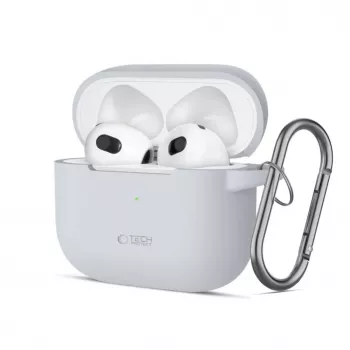 Tech-Protect Silicone Hook Case Apple AirPods 3 -kotelolle - harmaa