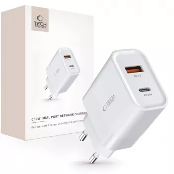 Tech-Protect White MagSafe -takakansi Apple iPhone 15 Pro Max -malliin