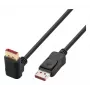 Techly DisplayPort 1.4 kaapeli M/M 4K@120Hz 1 m musta toispuoleisesti kulmattu ICOC-DSP-A14-010NT9