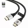 Techly ICOC-HDMI21-8-020T HDMI 2.1 -kaapeli 8K 10K 48 Gbps 2 m musta punottu