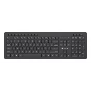 TECHLY langaton RF 2,4GHz USB-näppäimistö UK-asettelu Chocolate Black