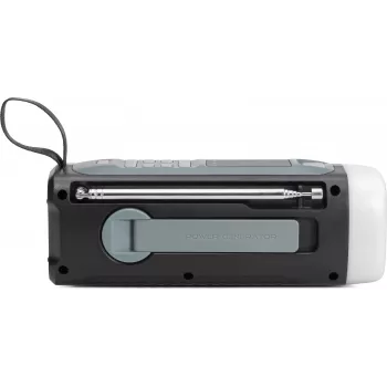 TechniSat kannettava hätäradio DAB+/FM, Bluetooth, aurinkopaneeli, käsikampi, varavirtalähde, LED-taskulamppu, musta (0000/2933)