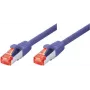 TECLINE Cat 6 S-STP PIMF verkkokaapeli, violetti, 0,5 m, Slim Bend Protection 71500V
