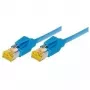 TECLINE Cat 6a S/FTP verkkokaapeli, 0,5 m, sininen, LSZH, 10GbE, Hirose TM31 72200B