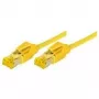 TECLINE Cat 6a S/FTP patch-kaapeli, PiMF, keltainen, 1,5 m, 10 Gbps, LSZH, Hirose TM31 722015Y