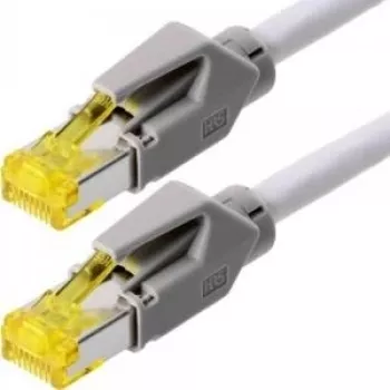 TECLINE Dätwyler S/FTP Cat 6a -verkkokaapeli, PiMF, LSZH, harmaa, 5 m, Hirose TM31 -liitin, 1200 MHz 78005