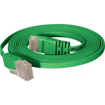 TECLINE laadukas litteä U/UTP Cat 6 patch-kaapeli, vihreä, 7,5 m 77807G