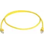 Telegärtner 100008173 CAT 5e F/UTP RJ45 patch-kaapeli, 0,5 m, keltainen, palonesto, taittosuojalla