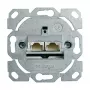 Telegärtner AMJ45 dataliitäntämoduuli, 2-porttinen RJ45, Cat.6A suojattu, 10G, työkaluton IDC, sinkkikotelo