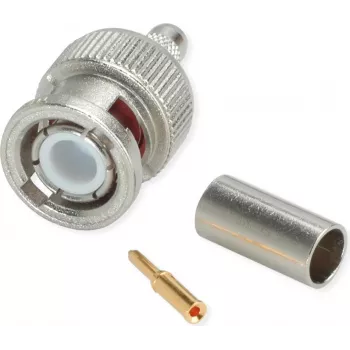 Telegärtner BNC puristusliitin G01 50 ohmia, puristus/puristus, Professional, A0205, RG-58 C/U, Belden YR23092, UG-1785/U, 5 kpl:n pakkaus