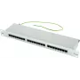 TELEGÄRTNER Cat.5e 24-porttinen RJ45 patch-paneeli, 1U, 19 tuuman, vaaleanharmaa