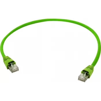Telegärtner Cat.7 S/FTP -patchkaapeli, 1,0 m, vihreä, 500 MHz, RJ45, 10 Gbps L00000A0149