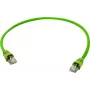 Telegärtner Cat.7 S/FTP -patchkaapeli, 1,0 m, vihreä, 500 MHz, RJ45, 10 Gbps L00000A0149