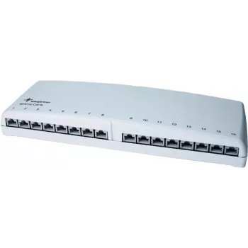 Telegärtner MPD16 K patch-paneeli - 16 porttia RJ45 - Cat.6a - Alpine White