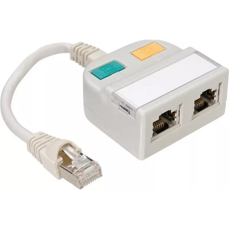 TELEGÄRTNER T-adapteri Cat5e - 100Base-T/ISDN RJ45 jakaja (J00029A0013)