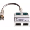 Telegärtner Token Ring -jakaja RJ45 uros 2x RJ45 naaras suojattu vaaleanharmaa J00029A0011