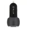 Tellur dual USB -autolaturi QC 3.0:lla, 6A musta