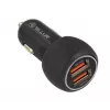 Tellur dual USB -autolaturi QC 3.0:lla, 6A musta