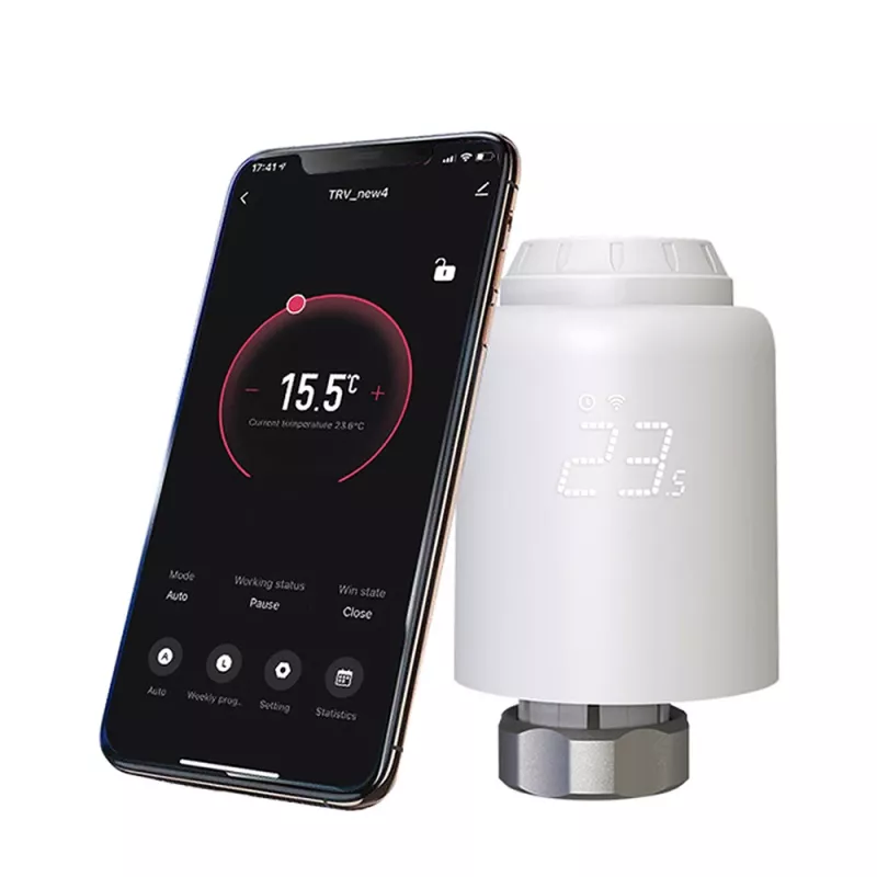 Tellur Smart WiFi termostaattinen patteriventtiili RVSH1 LED valkoinen