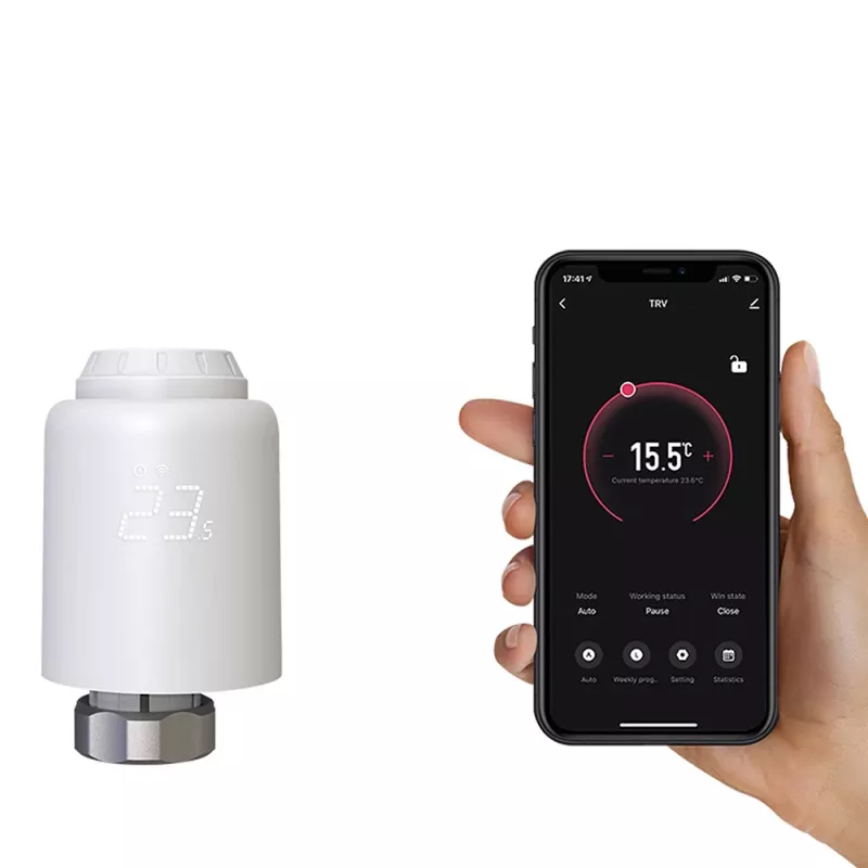 Tellur Smart WiFi termostaattinen patteriventtiili RVSH1 LED valkoinen