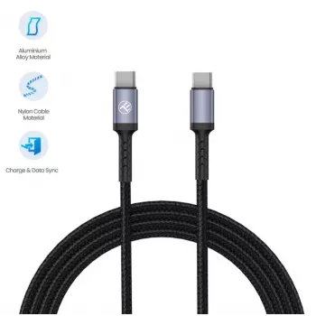 Tellur Type-C - Type-C -kaapeli 3A 60W 1m musta