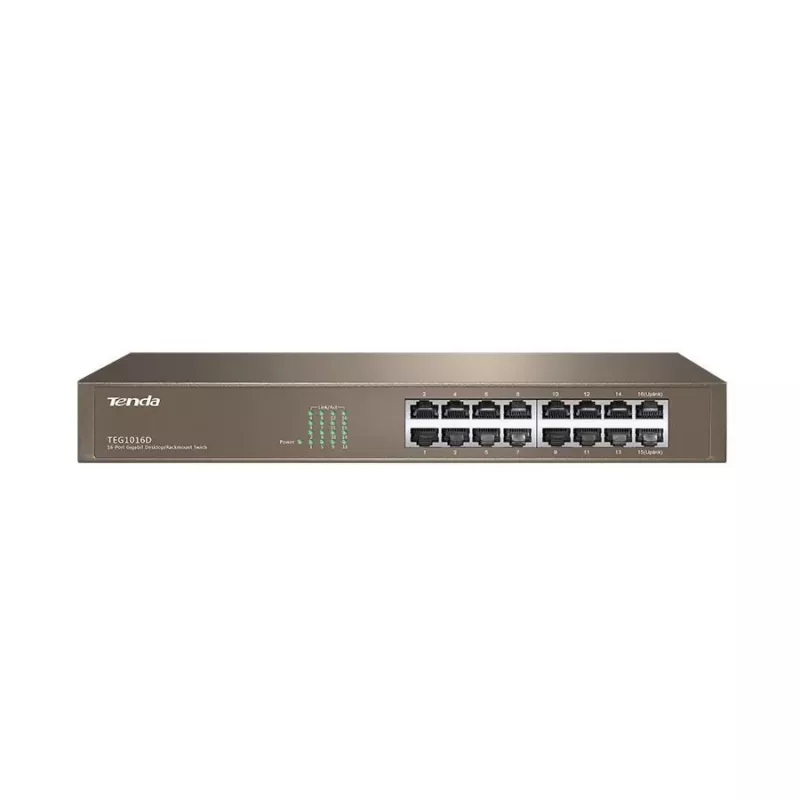 Tenda 16-porttinen Gigabit Ethernet -kytkin hallitsematon sininen
