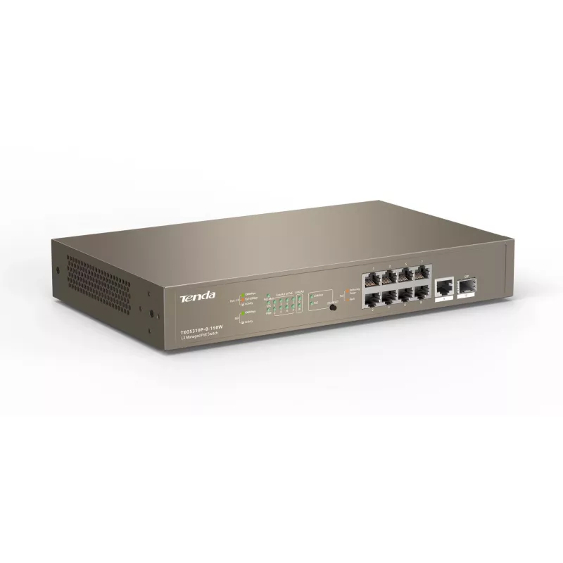 Tenda TEG5310P-8-150W Managed Layer 3 Gigabit PoE+-kytkin