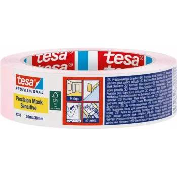 tesa 04333-00019-02 kreppipeittoteippi vaaleanpunainen 50 m x 30 mm