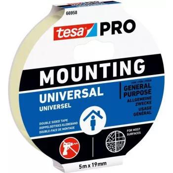 tesa Mounting PRO Universal 66958-00001-00 kaksipuolinen asennusteippi valkoinen 5 m x 9 mm