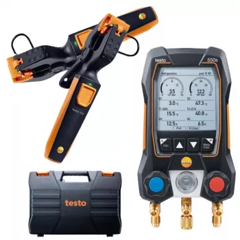 Testo 550s Smart Set digitaalinen jakotukki-sarja Bluetoothilla ja puristusantureilla 0564 5502