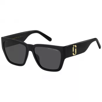 THE MARC JACOBS naisten aurinkolasit MARC646S807 - kulmikas asetaattikehys, harmaat liukuvärilasit, UV400-suoja, 57 mm linssin leveys