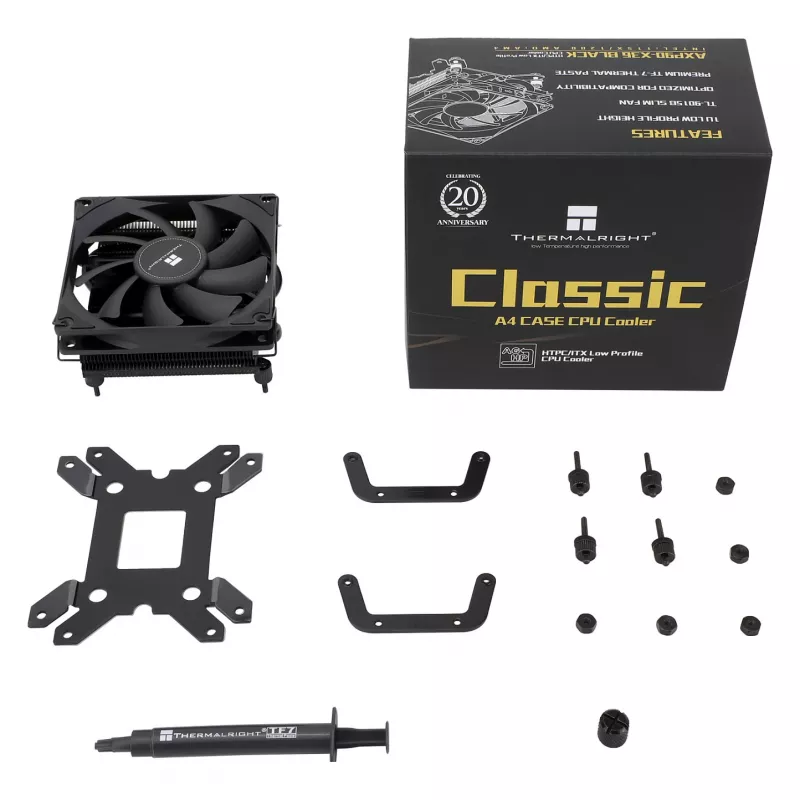 Thermalright AXP90-X36 Black ITX-prosessorin ilmajäähdytin, 92 mm, Intel LGA115x/1200/1700 ja AMD AM4