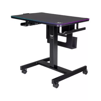 Thermaltake CycleDesk 100 GGD sähköisesti korkeussäädettävä työpöytä RGB:llä, musta