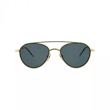 Thom Browne TB109ATGLDBLK unisex-aviator-aurinkolasit titaanikehys tummanvihreät linssit 53/20/141 mm