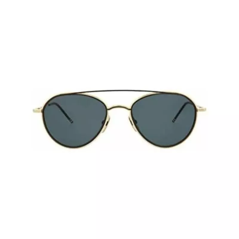 Thom Browne TB109ATGLDBLK unisex-aviator-aurinkolasit titaanikehys tummanvihreät linssit 53/20/141 mm