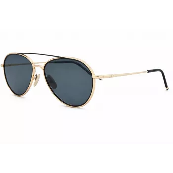 Thom Browne TB109ATGLDBLK unisex-aviator-aurinkolasit titaanikehys tummanvihreät linssit 53/20/141 mm
