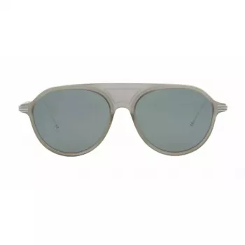 Thom Browne TB809BGRYSLV5 unisex-aurinkolasit - harmaa kehys, hopeanväriset peililinssit, 55/18/145 mm