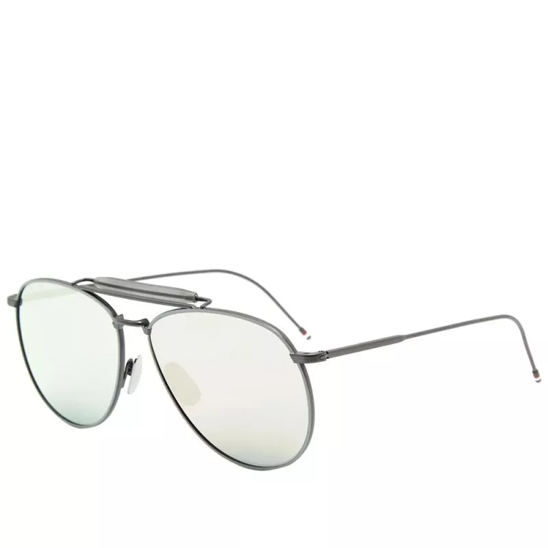 Thom Browne unisex TB015LTDBLKGR aviator-aurinkolasit 62/15/144 mm